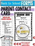 Contact Card For Parents