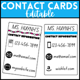 Contact Cards Editable