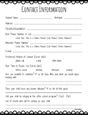 Contact Information Form - Bilingual!