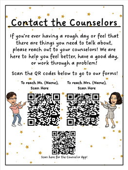 Preview of Contact the Counselors Posters