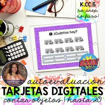 Preview of Contando Objetos 1-20 Boom Cards™ | Distance Learning Digital Tasks