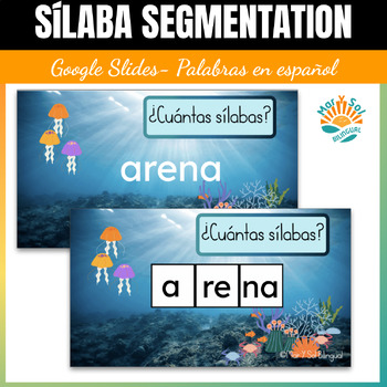 Preview of Contar sílabas Counting Syllables in Spanish Google Slide CONCIENCIA SILÁBICA