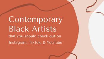 Preview of Contemporary Black Artists - Black History Month