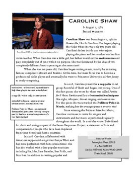 Preview of Caroline Shaw - Composer Biography
