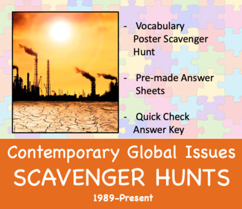 Preview of Contemporary Global Issues - World History Scavenger Hunt Bundle