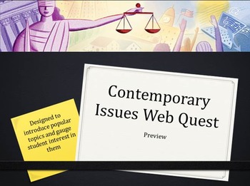 Preview of Contemporary Issues WebQuest