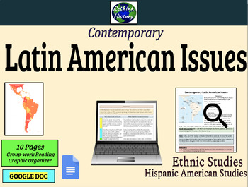 Preview of Contemporary Latin American Issues | Guided Reading & Graphic Organizer | 