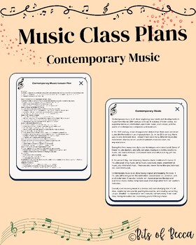 Preview of Contemporary Music History: Lesson Plan