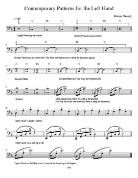 Unir semiconductor División Contemporary Piano Patterns for the Left Hand (Accompaniment patterns)
