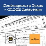 Contemporary Texas - 7 CLOZE Activities | 7th Grade | Texa