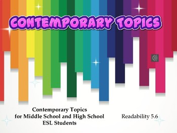 Preview of Contemporary Topics for Middle School and High School ESL: Summer Camp