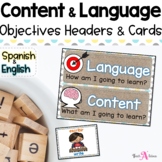Content & Language Objectives Headers| Language Domain Car