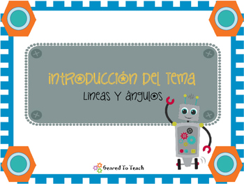 Preview of Content Video and Interactive Work Sheet- Lines and Angles - Spanish