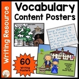 Content Vocabulary Posters for Kindergarten & 1st Grade Wr