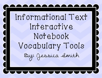 Preview of Interactive Notebook Vocabulary Templates