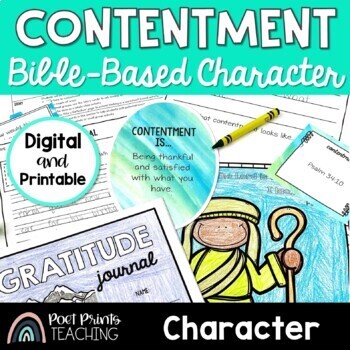 Preview of Contentment Bible Lessons | Character Education