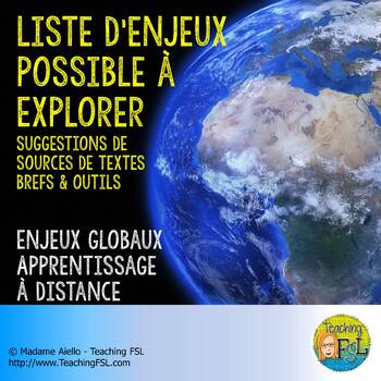 Preview of Contenu annoté : Enjeux globaux - Immersion Distance Learning