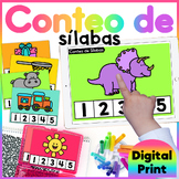 Conteo de Sílabas Task Cards - Digital & Print
