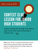 Context Clue Lesson for Junior High Students