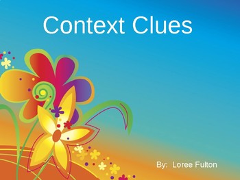 Preview of Context Clue Power Point
