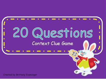Preview of Context Clue PowerPoint Game (20 Questions)