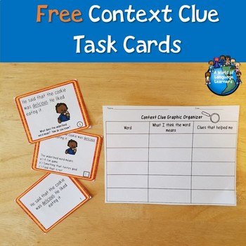 Preview of Free Context Clue Task Cards