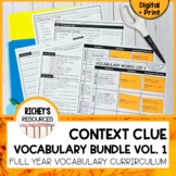 Context Clue Vocabulary Full Year Curriculum Volume 1 Digi