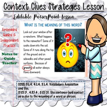 Preview of Context Clues Strategies Lesson