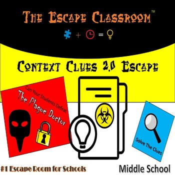 Preview of Context Clues 2.0 Escape Room (Middle School) | The Escape Classroom