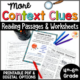Context Clues Reading Passages Worksheets | Determining Meaning of Unknown Words