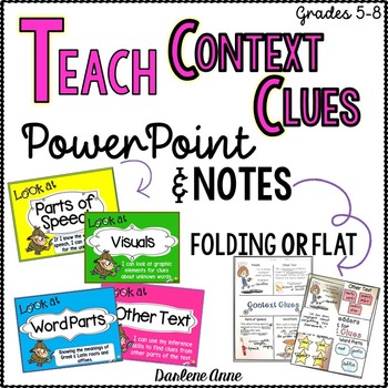 Preview of Context Clues PowerPoint and Notes