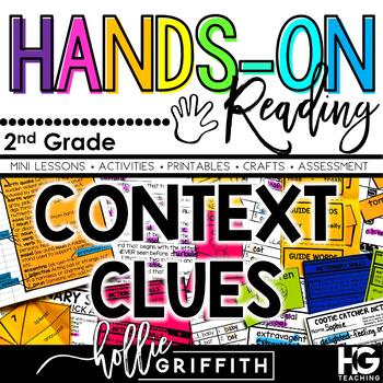 Preview of Context Clues 2nd Grade Hands-on Activities, Games, Worksheets, Task Cards