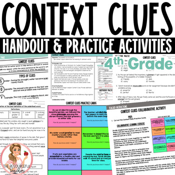 Preview of Context Clues | 4th Grade | L.4.4, L.4.4a