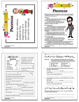 5th Grade Context Clues Worksheets–Prefix & Suffix Activities–DISTANCE