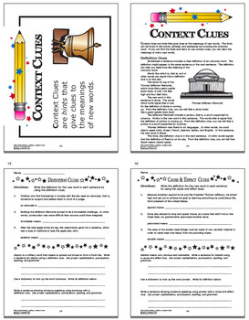 5th Grade Context Clues Worksheets–Prefix & Suffix Activities–DISTANCE