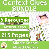Context Clues Activities for Middle School Mixed Groups BUNDLE