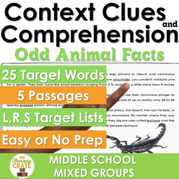 Context Clues Activities for Mixed Middle School Groups Odd Animal Facts