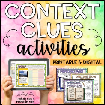 Preview of Context Clues Activity
