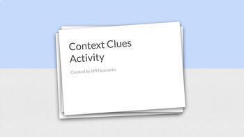 Preview of Context Clues Activity (Google Slides)