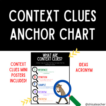 Preview of Context Clues Anchor Chart