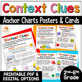 Context Clues Anchor Charts Posters and Mini Sized Cards f