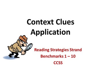 Context Clues ~ Application Assignment with KEY by The Veteran's Classroom