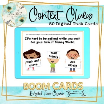 Preview of Context Clues BOOM Cards – Digital Task Cards - Speech Therapy Distance Learning