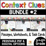 Context Clues Worksheets, Task Cards, and Passages BUNDLE 
