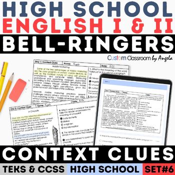 Preview of STAAR High School Context Clues Multiple Choice NonFiction Fiction Bell Ringers