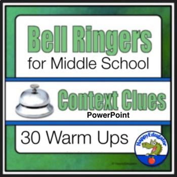 Preview of Context Clues Bell Ringers Middle School ELA and Easel Assessment
