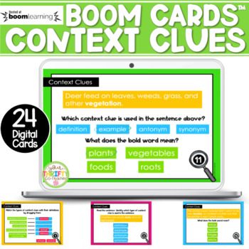 Preview of Context Clues Boom Cards | Digital Task Cards