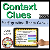 Context Clues Boom Cards I Self-Checking Vocabulary Activity
