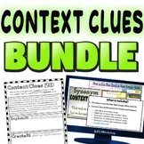 Context Clues Bundle ELA Worksheets and Pear Deck Google Slides