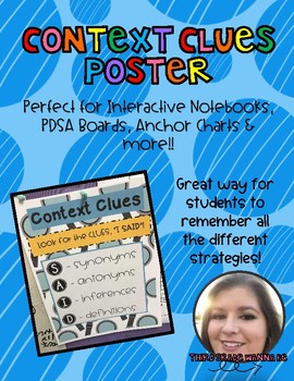 Preview of Context Clues Classroom Poster
